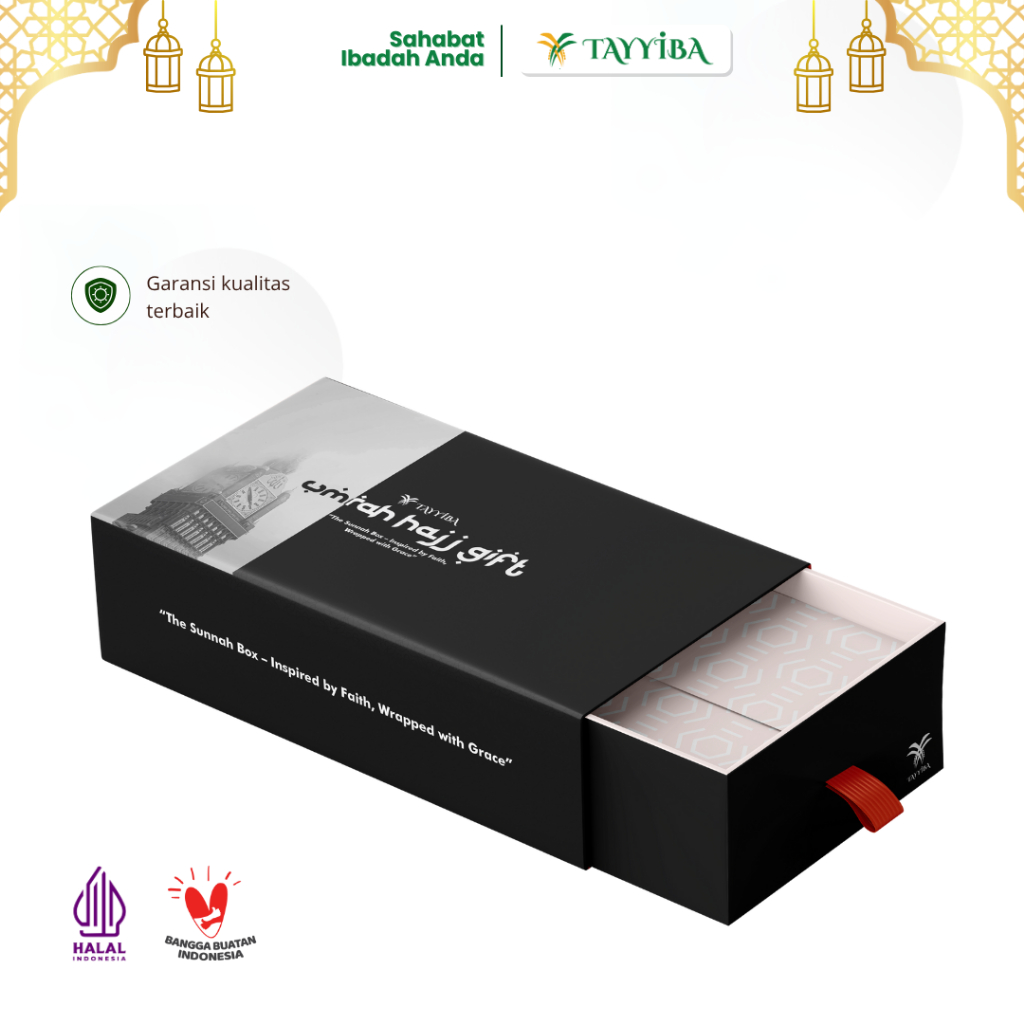 

PAPER BOX SLIDE Exclusive Product | Wadah oleh oleh Haji dan Umroh | Muat untuk Sajadah Travel