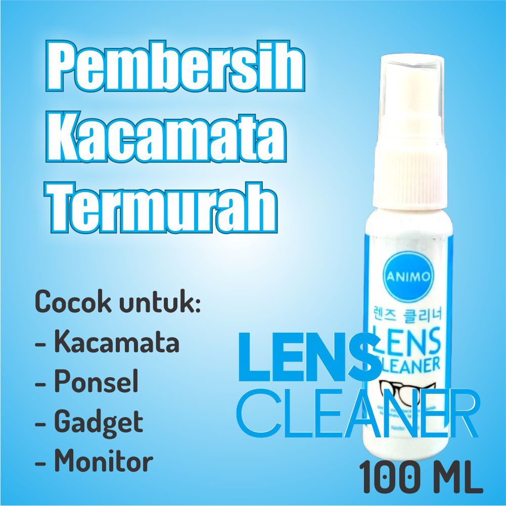 Animo Cairan Pembersih Kacamata 100 ML - Lens Cleaner Pembersih Kacamata HP Layar Monitor