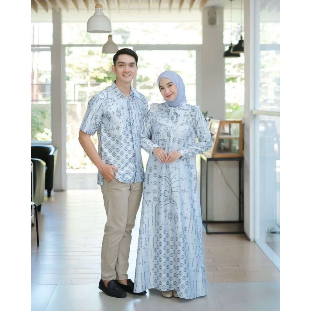 Couple Pasangan Gamis Mahkota Koko Diorsilk Gamis Couple Gamis Koko Motif Terbaru