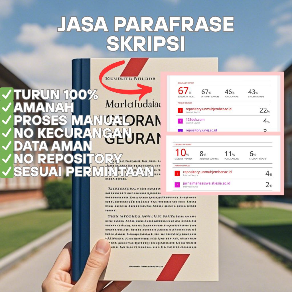 MenurunkanPlagiat Skripsi Aman Murah Terpercaya No Repository TurunkanTurnitin