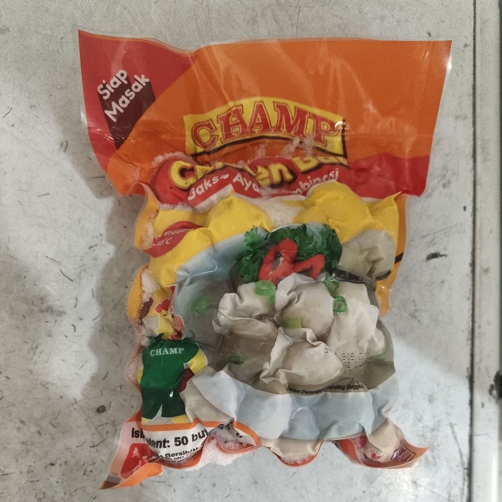 

Baso Ayam / Bakso Ayam Champ / Champ Chicken Ball 500gr Isi 50