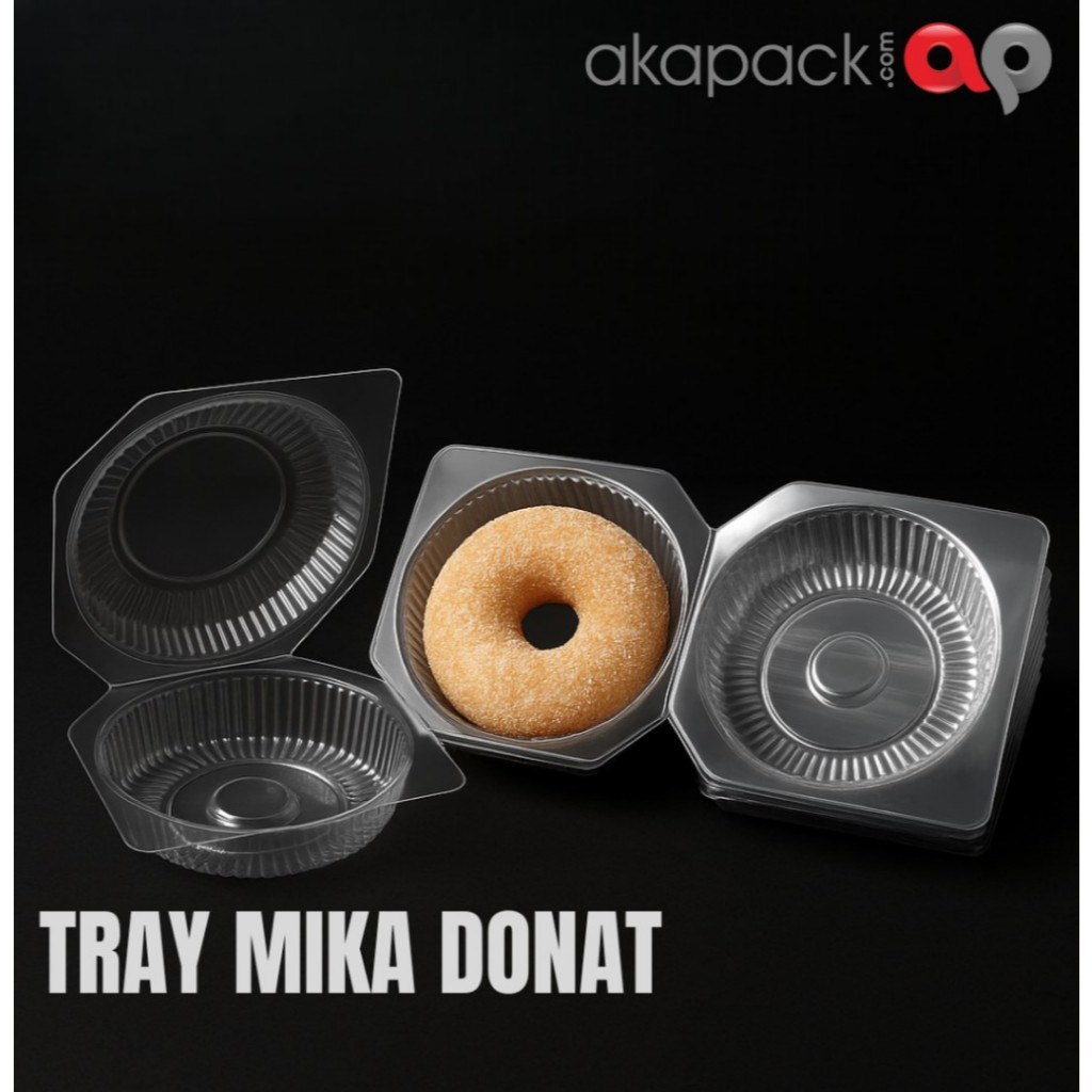 (50pc) Mika Donat / Mika Donut / Kemasan Donat Plastik / Mika Burger