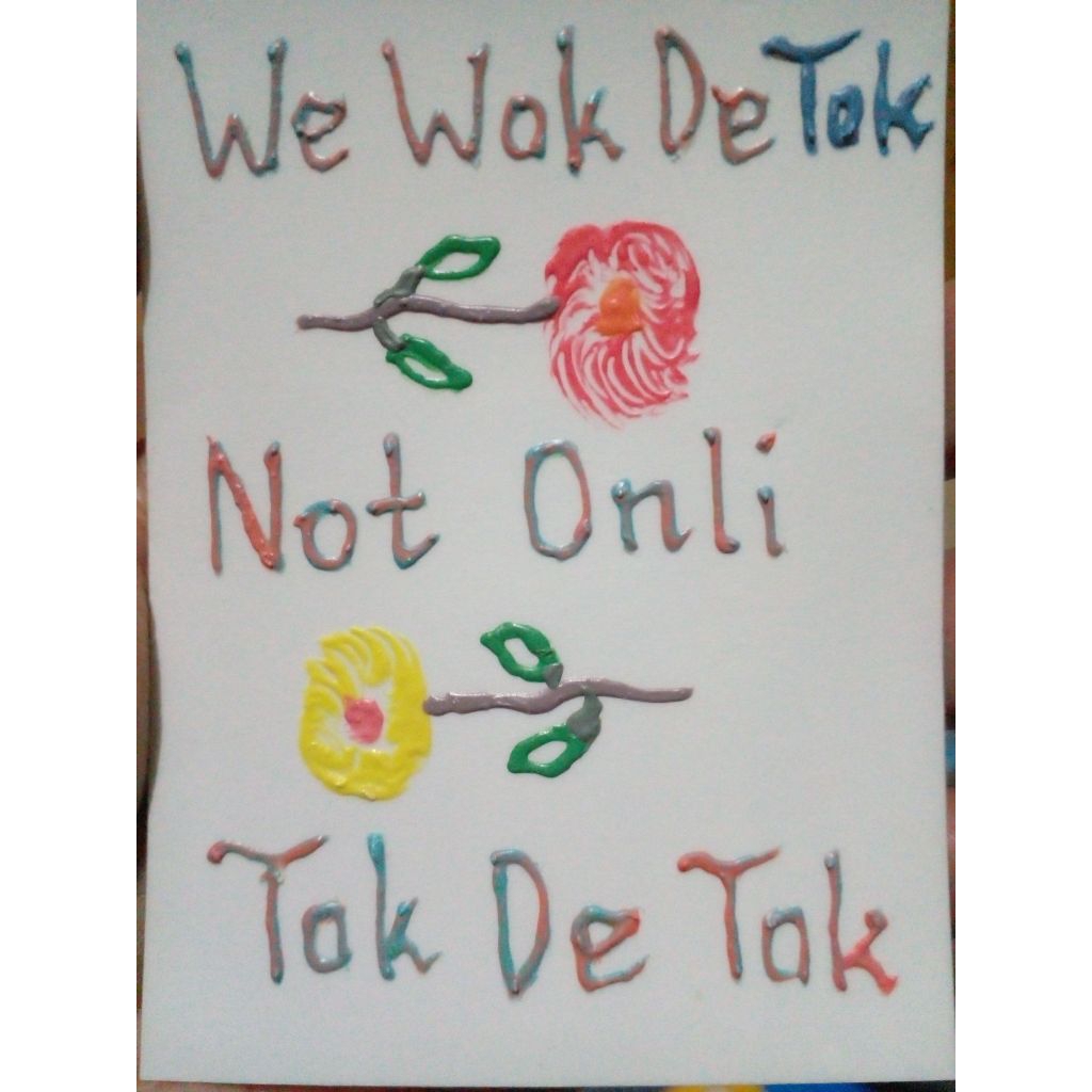

British Sticker Timbul : We Wok De Tok, Not Onli Tok De Tok