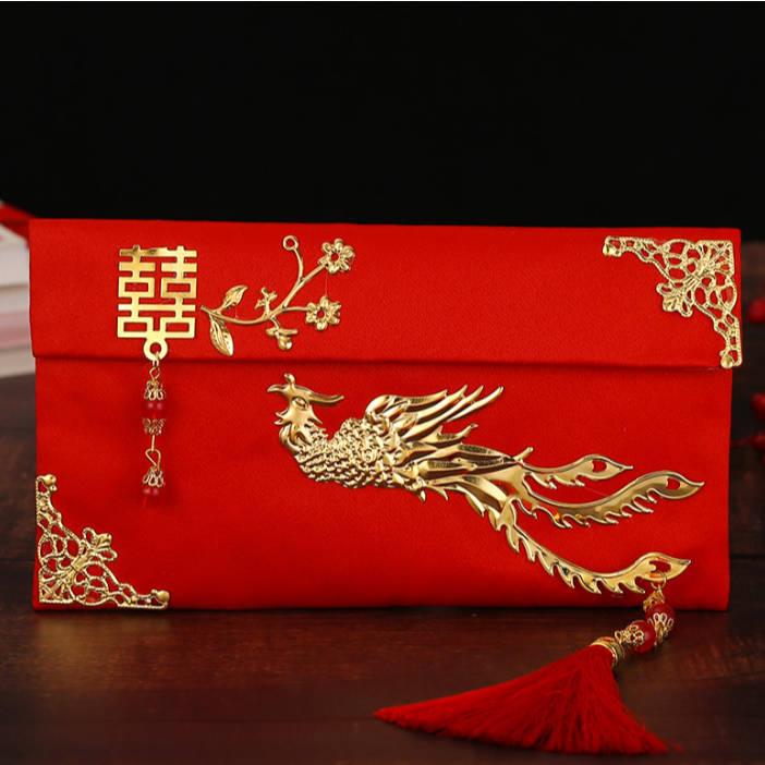 

De Gift Shop Angpao Kain Shuang Xi | Hong Bao Kain Shuang Xi | Angpao Pernikahan kain
