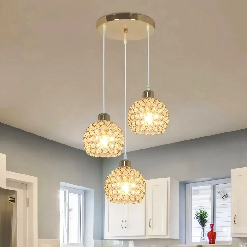 Lampu Gantung Minimalis Kristal Lampu Hias Gantung Ruang Tamu Kamar Tidur Lampu Gantung Kristal