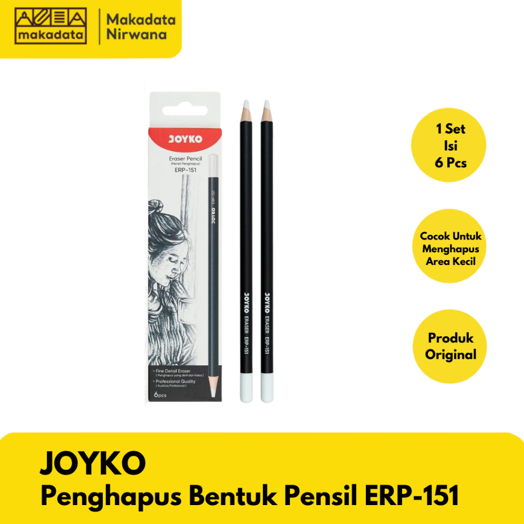 

JOYKO ERASER PENCIL/PENGHAPUS BENTUK PENSIL ERP-151 (1 SET)