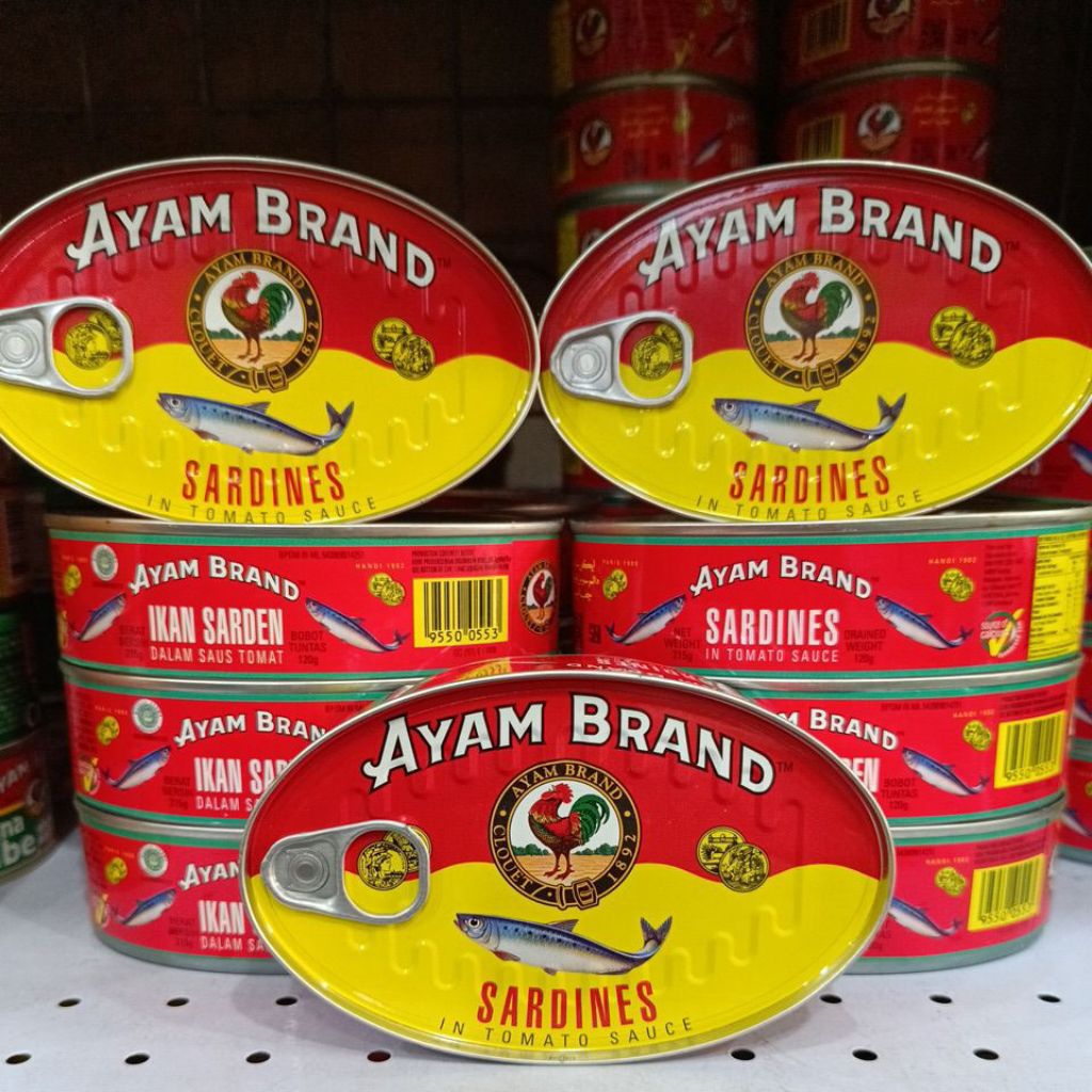 

Ayam Brand - ikan Sarden Kaleng Oval saus tomat