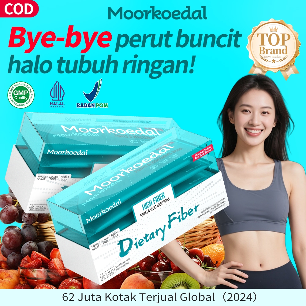 Moorkoedal High Fiber Dietary Drink Bpom&Halal Fiber Drink Diet Minuman Fiber Mengecilkan Perut
