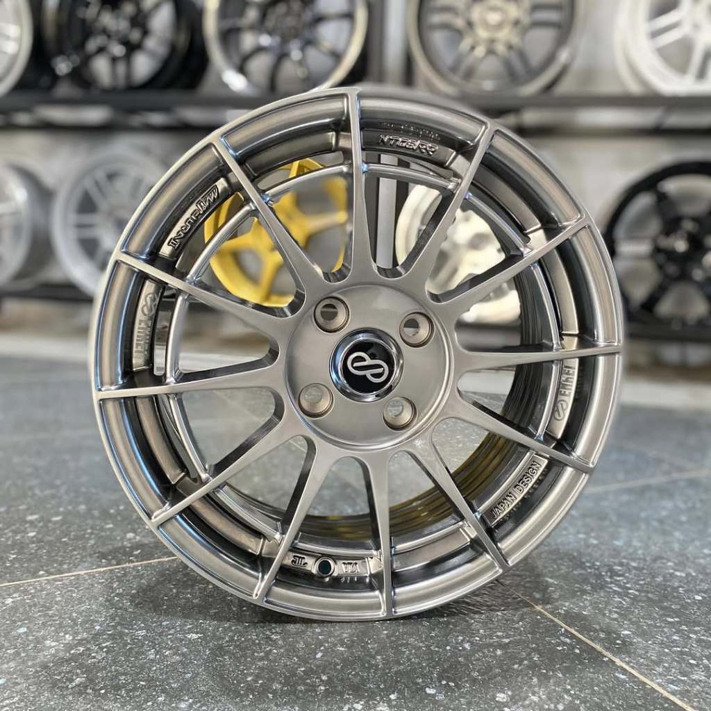 Velg Enkei Spider Ring 15 Lebar 6.5 Et 42 Pcd 4x100 Warna Hyper Black | Velg R15 | Velg Mobil | Velg