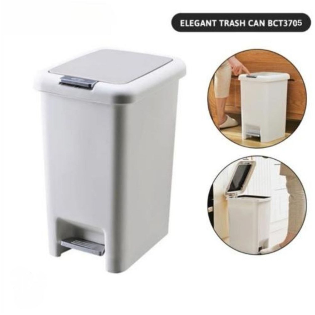 Tempat Sampah Tertutup BCT3705 / Tempat Sampah Injak/ Tempat Sampah Kapasitas Besar