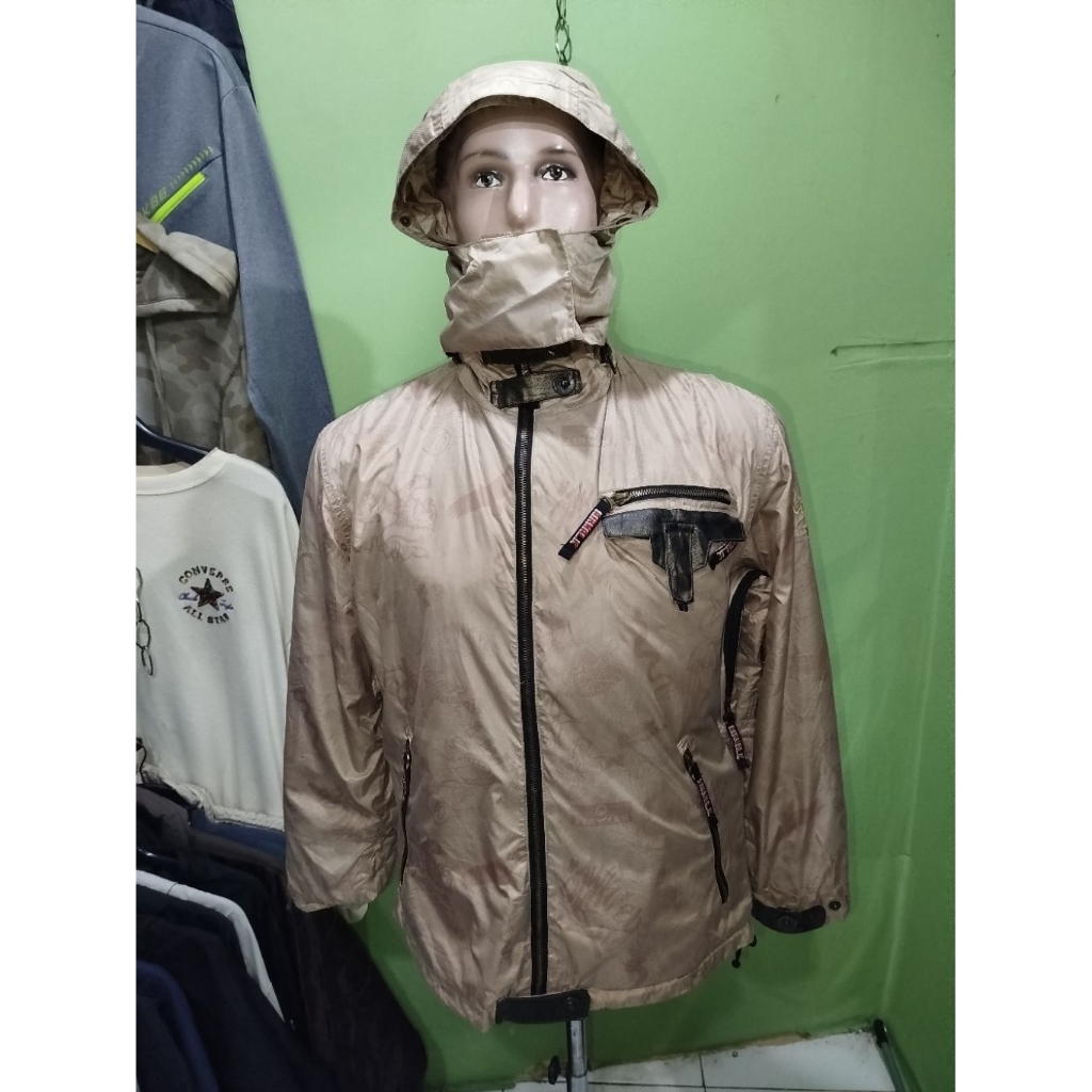 JAKET SNOWBOARD AIRWALK GORPCORE FULL PRINTING COKLAT