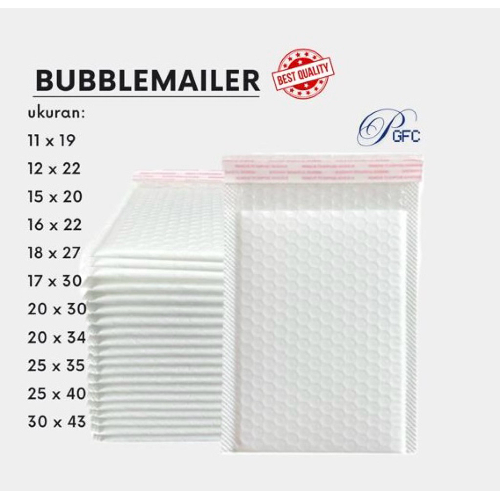 

Bubblemailer / Amplop Bubble Packing ( Putih )