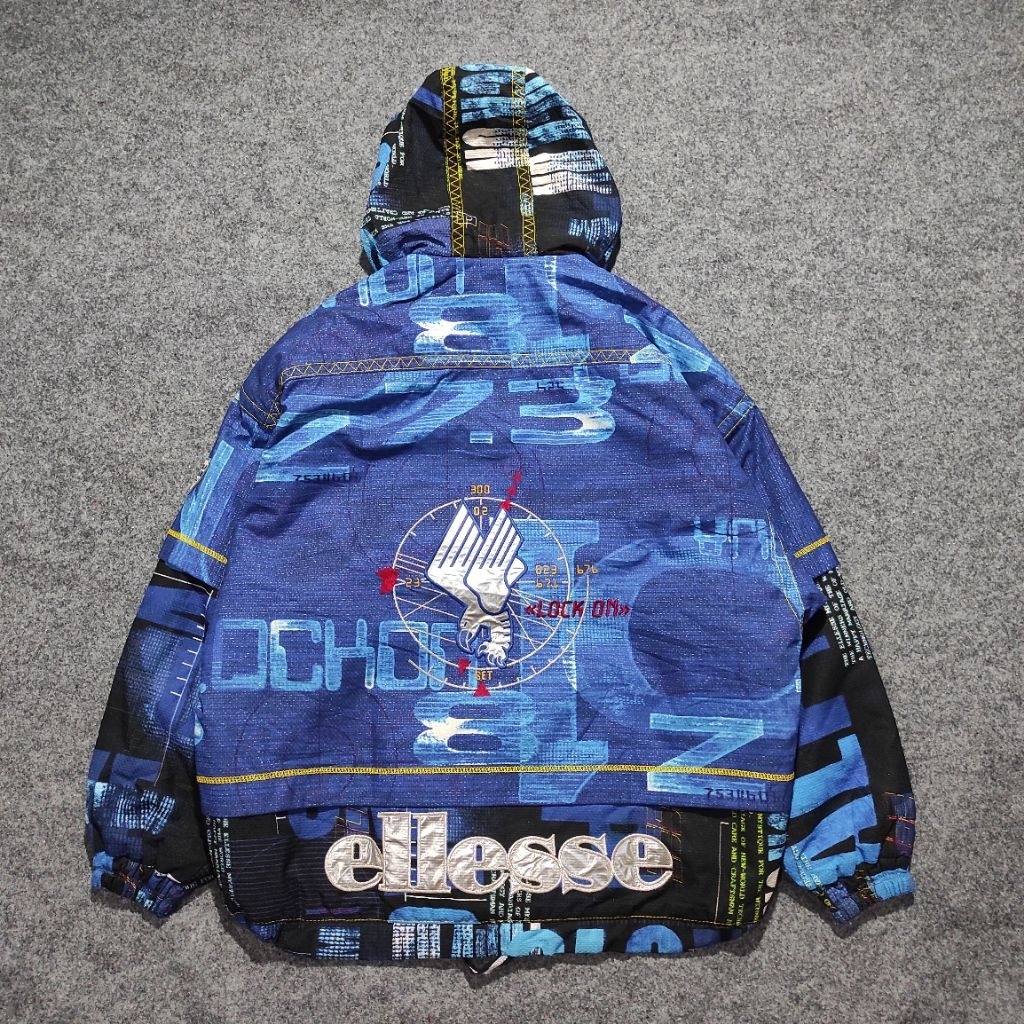 JACKET ELLESSE LOCK ON AOP FULL PRINTED SKI SNOWBOARD OUTDOOR COLORBLOCK/COLOURBLOCK VINTAGE