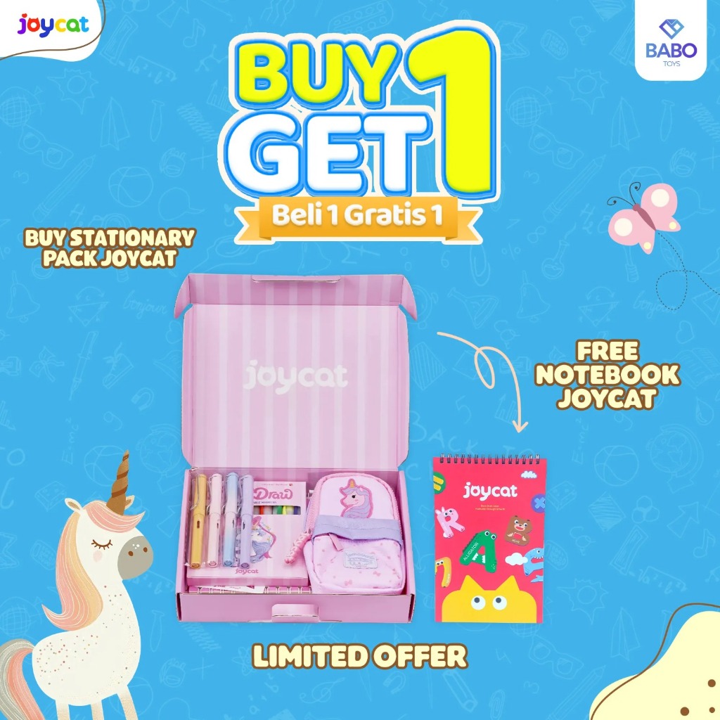 

Joycat PCA1 Creative Kids Stationery Pack-Pink Paket Alat Tulis Anak Perlengkapan Sekolah Anak