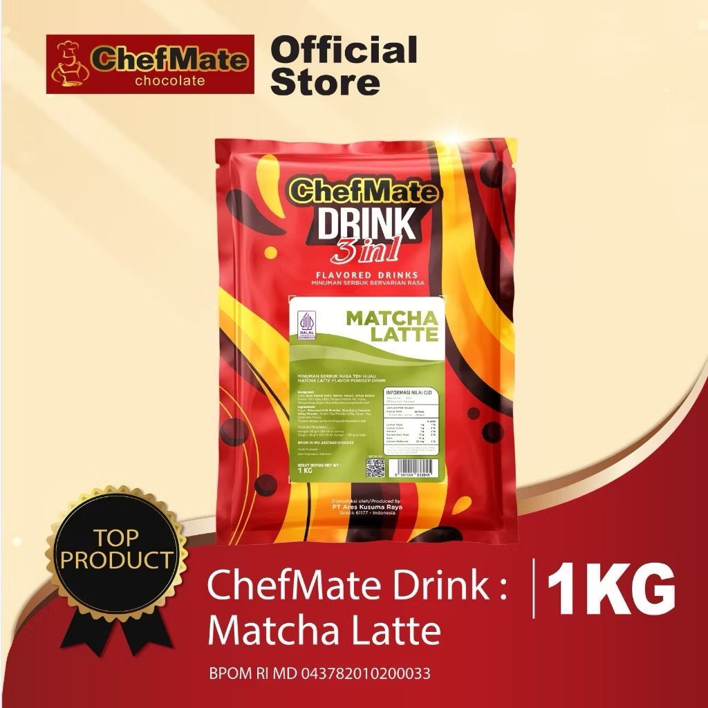 

Chefmate Drink Matcha Latte 1 Kg Minuman Bubuk Instant Green Tea Latte