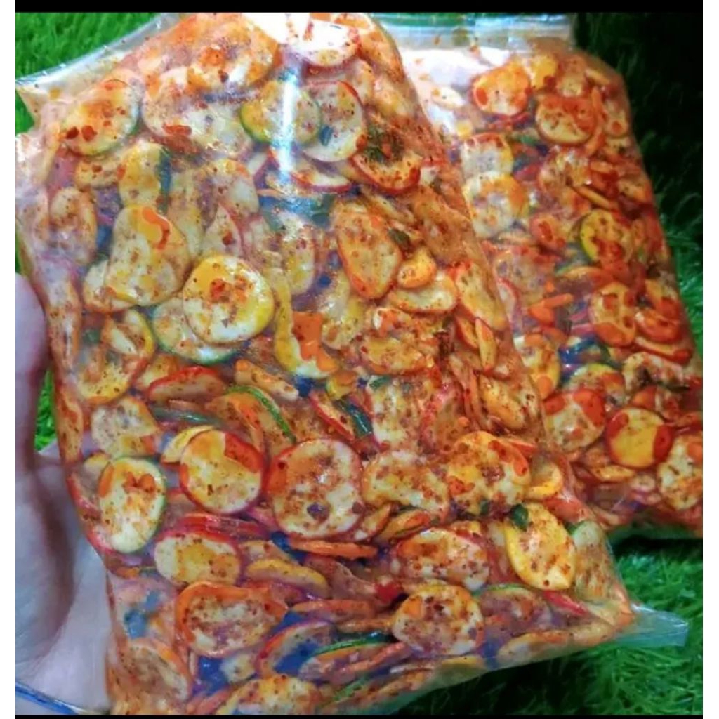 

kerupuk bawang viral pedas daun jeruk kemasan 1kg