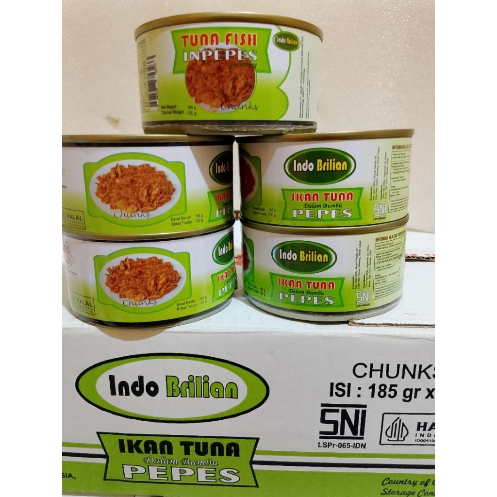 

TUNA PEPES KEMASAN KALENG 185 GR HIGH QUALITY PAKET 1 KARTON ISI 16 KALENG EXP 2028
