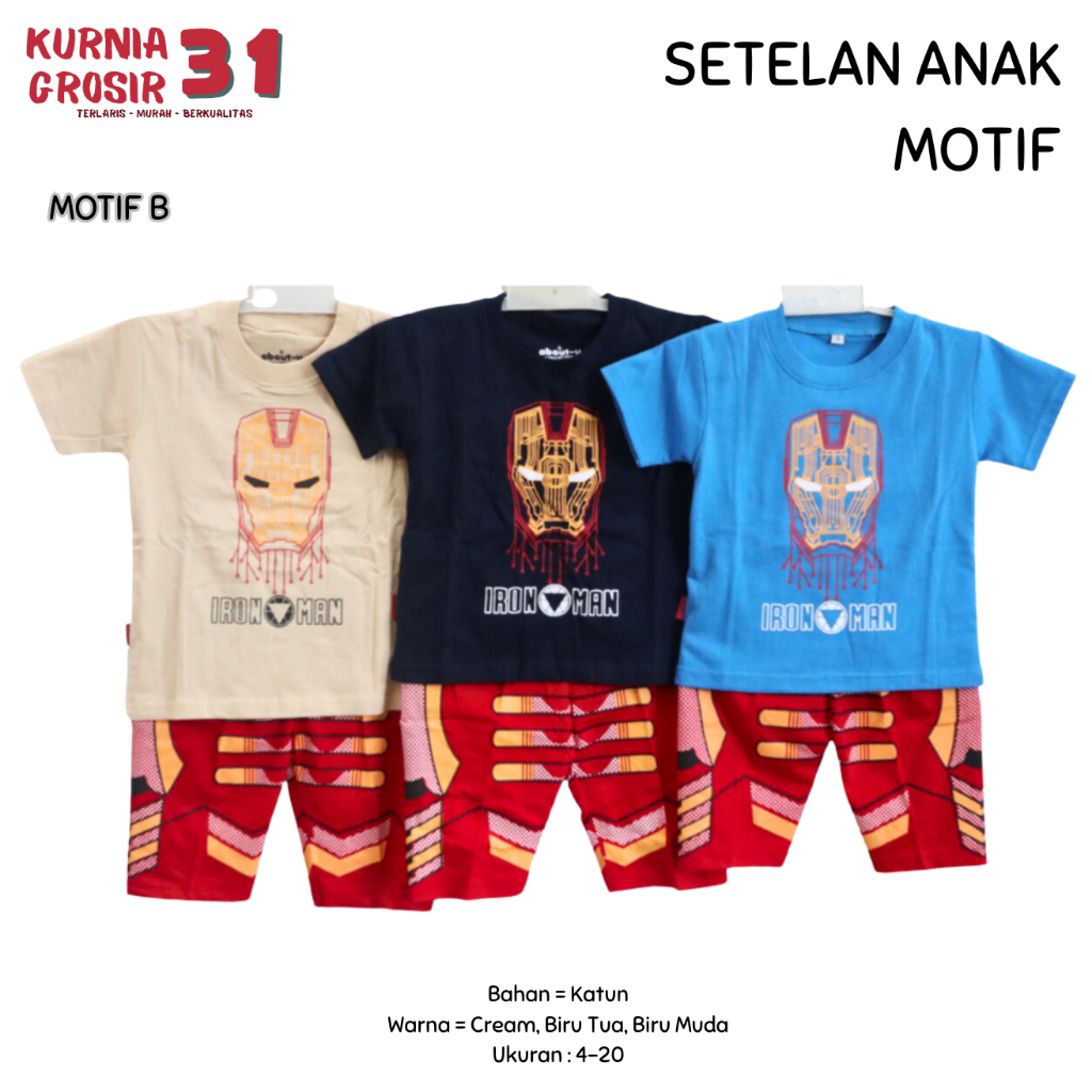 Setelan Anak DOMINO MOTIF B  / Baju Anak Usia 3-12 Th / Setelan Anak Lebaran Natal Tahun Baru  ukura