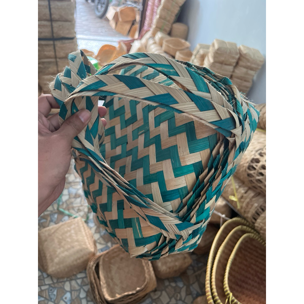 Besek Jinjing 18X18 Besek Warna Besek Hias Besek Hampers