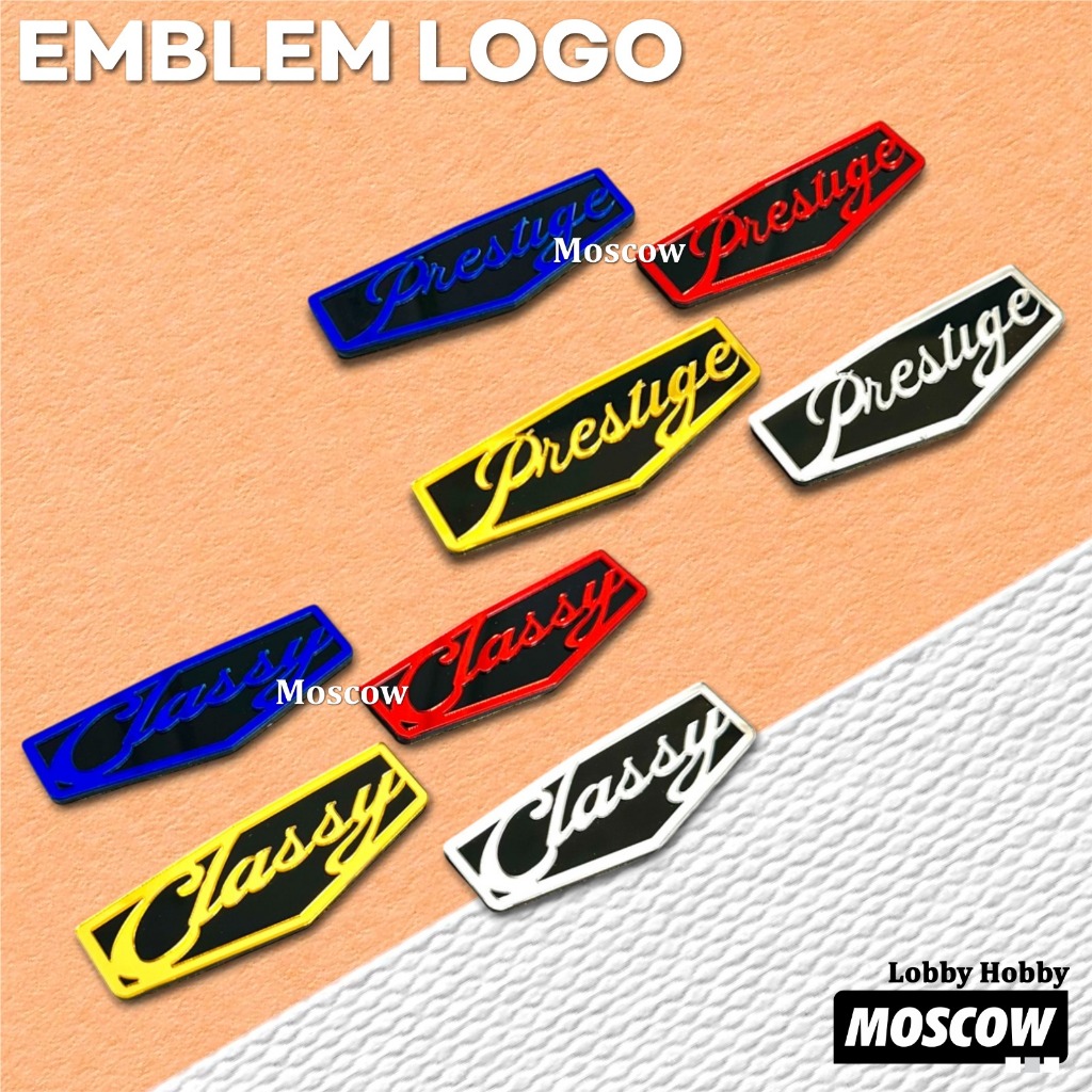 1 PCS Emblem Honda Prestige Stiker Honda Prestige 3D Timbul Emblem Prestige Original Logo Prestige E