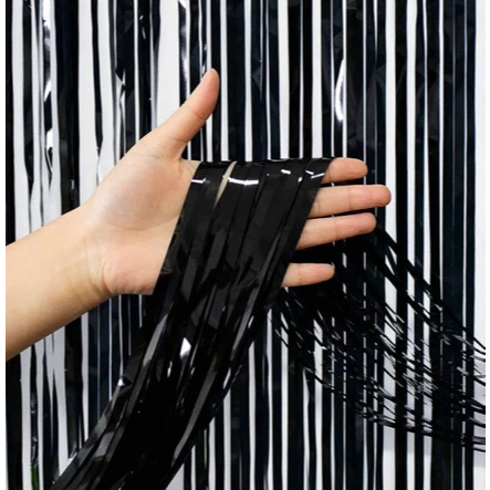 1*2 m Warna-warni Ulang Tahun Dekorasi Hujan Tirai Pesta Pernikahan Dekorasi Pesta Tirai Hujan