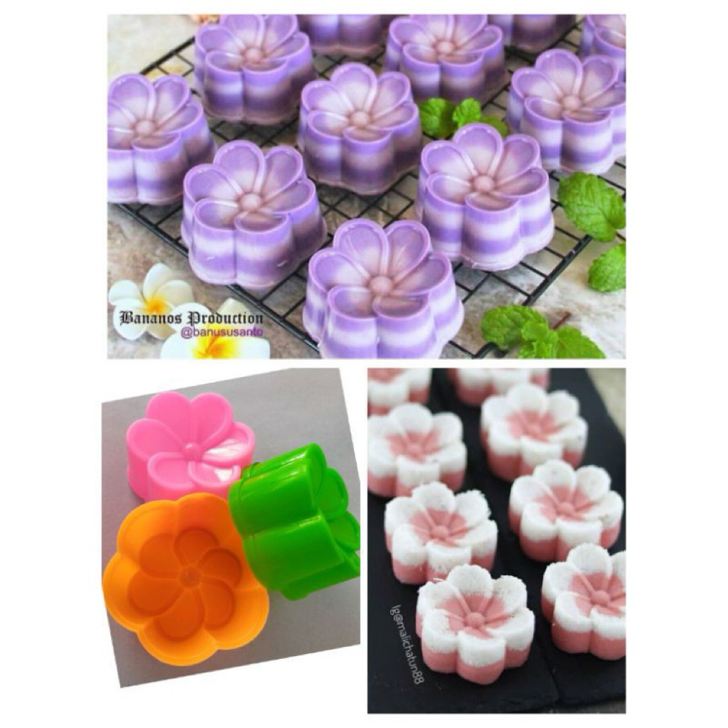 Cetakan Kue Puding Agar BUNGA KAMBOJA  - Cetakan Kue Kukus Plastik - Cetakan Agar Jelly Puding Kue P