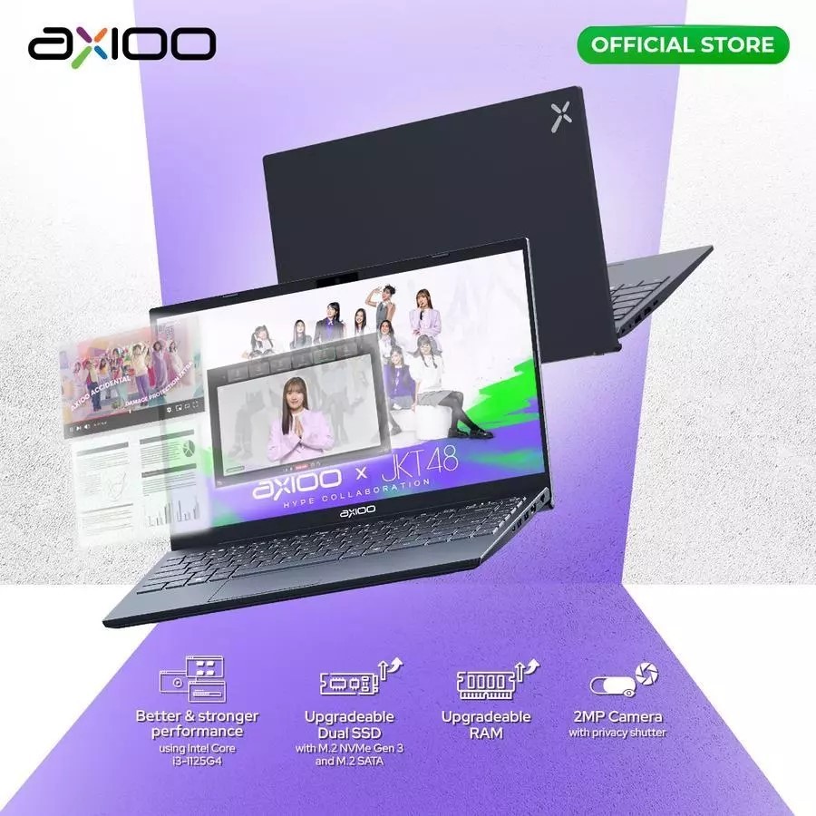 Axioo Hype 3 G11 Gen 11 Intel Core i3-1125G4 RAM 8GB 256GB SSD 14" FHD IPS