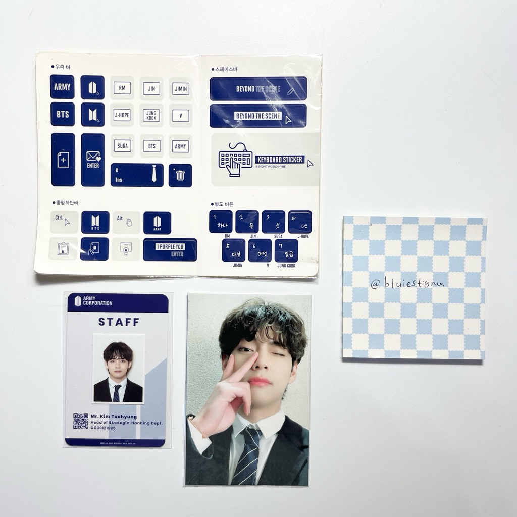 BTS MPC / Photocard - Taehyung / V : ARMY KIT 8TH + Sticker + Pas photo