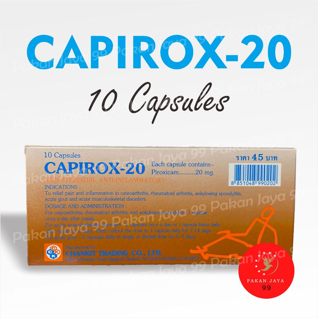 READY CAPIROX 20 1 STRIP ASLI IMPORT THAILAND OBAT AYAM KAKI TEDUN LUMPUH MENGOBATI KAKI BENGKAK
