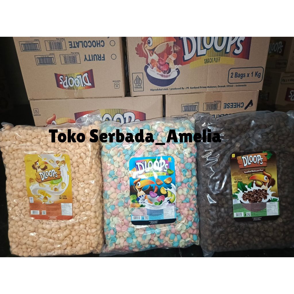 

[2 Kg] DLOOPS Sereal Keju/Coklat/Fruity Buah
