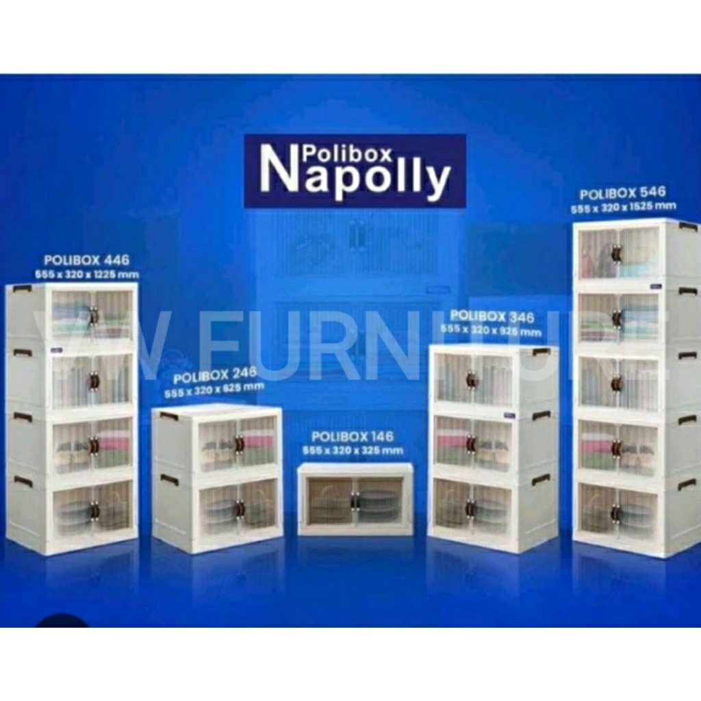 Lemari Plastik Napolly - Lemari Susun - Lemari Pakaian Plastik