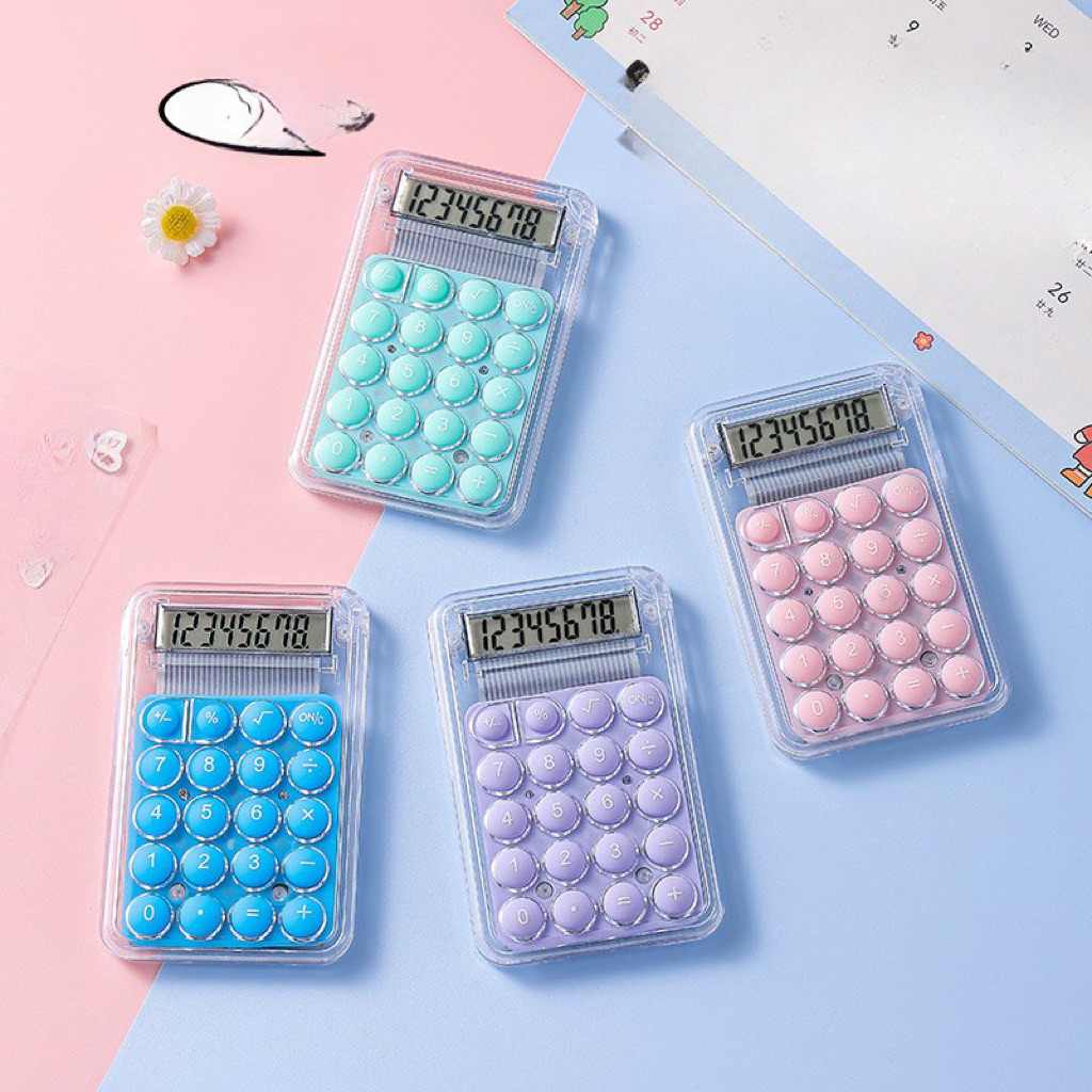 

[COLA] Kalkulator Mini Transparan Lucu Aesthetic Kalkulator Mini Sekolah Kalkulator Saku Kalkulator Portable