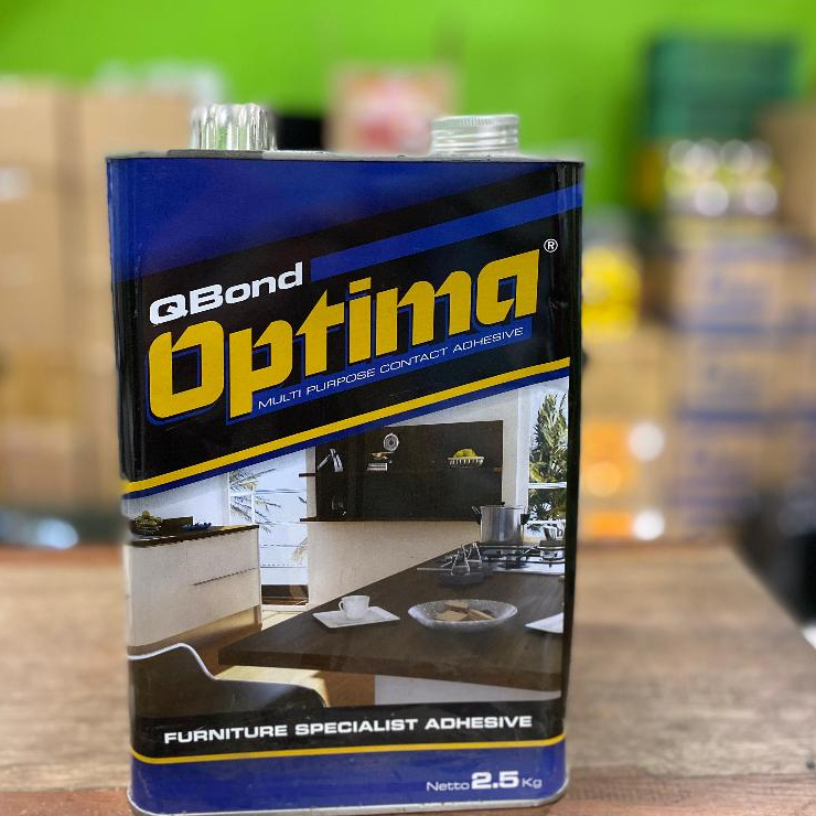 

QBond Optima Furniture Specialist Adhesive 2.5 Kg / lem vinyl murah / lem vinyl / lem furniture / lem karpet / lem busa murah