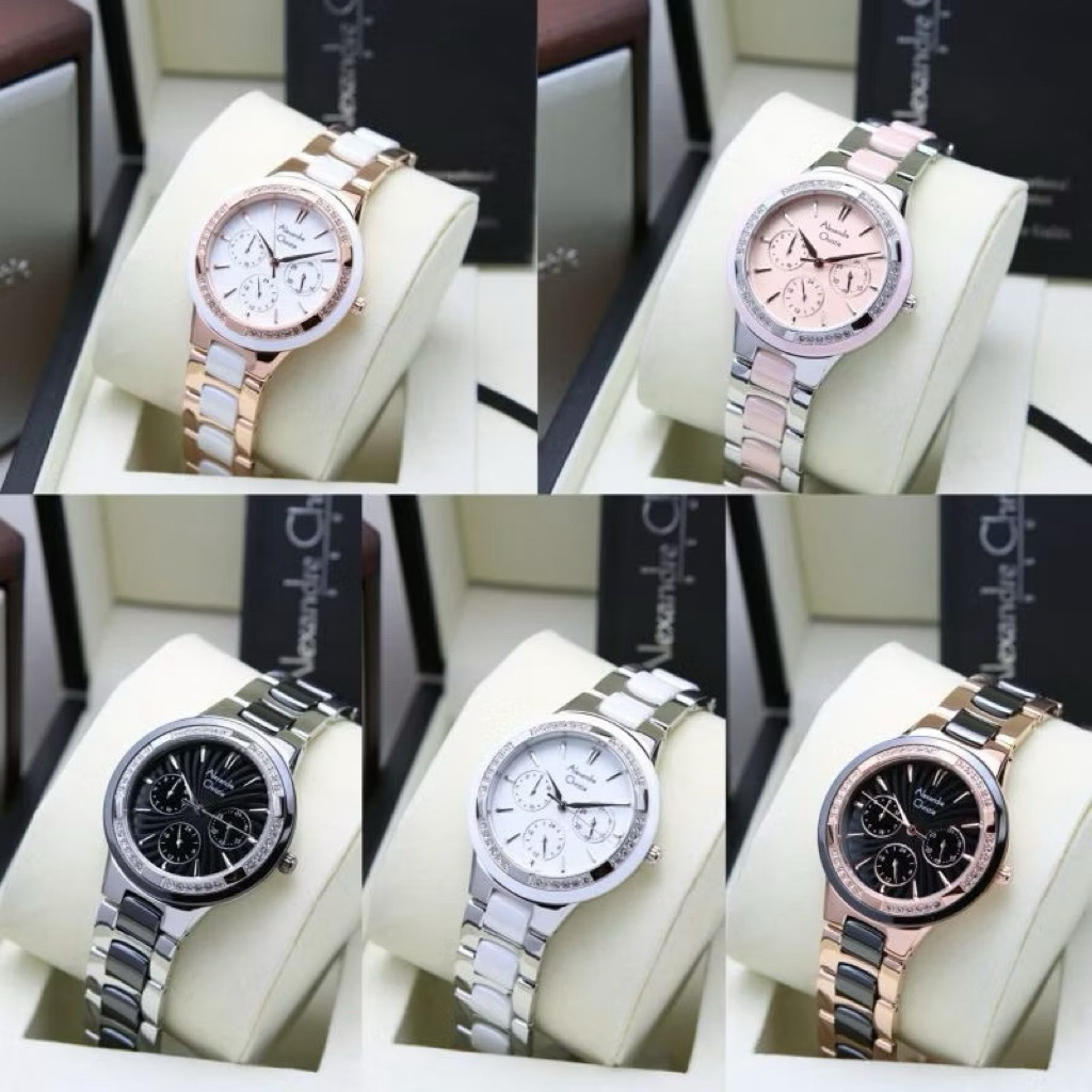 JAM TANGAN ALEXANDRE CHRISTIE AC 2299 / AC 2862 CERAMIC WANITA. ORIGINAL