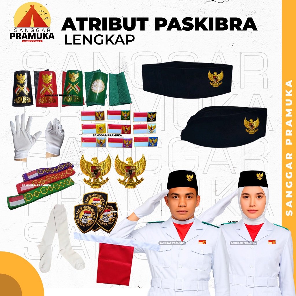 Atribut Paskibra / Atribut Paskib / Atribut Paskibraka Lengkap