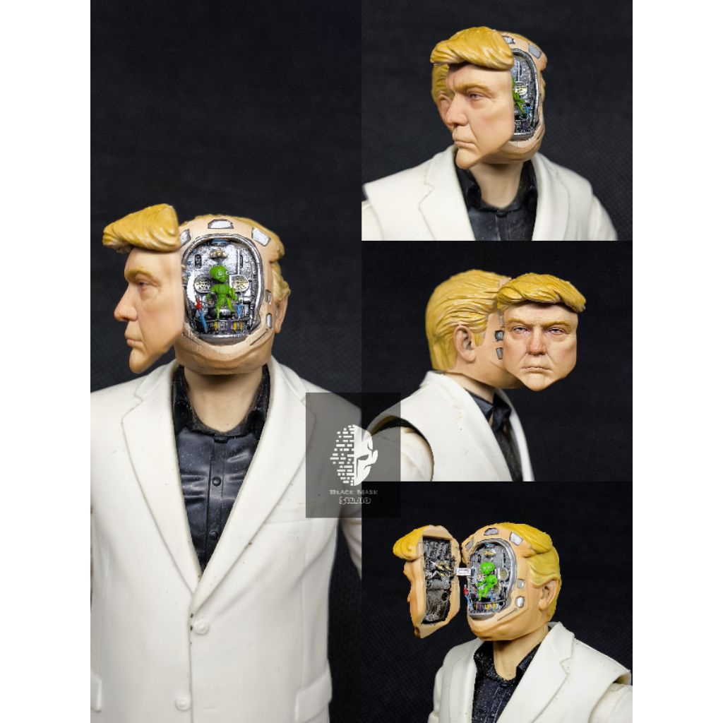 Headsculpt Custom Kitbash Trump Alien Action Figure