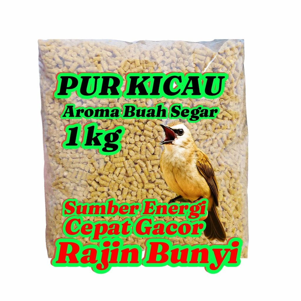 Voer Trucuk Aroma Buah Segar. Pur Kicau Makanan Burung Trucukan.