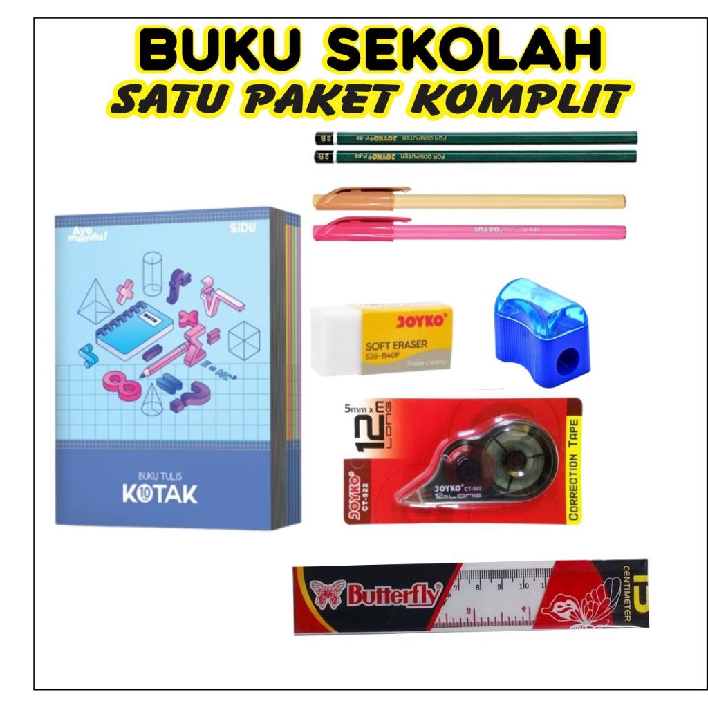 

BUKU TULIS SIDU SATU PAKET PERLENGKAPAN SEKOLAH