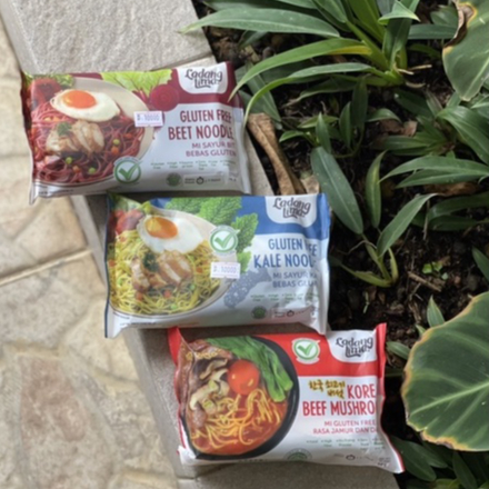 

Ladang Lima Gluten Free Noodle (termasuk bumbu) / Mie sehat gluten free