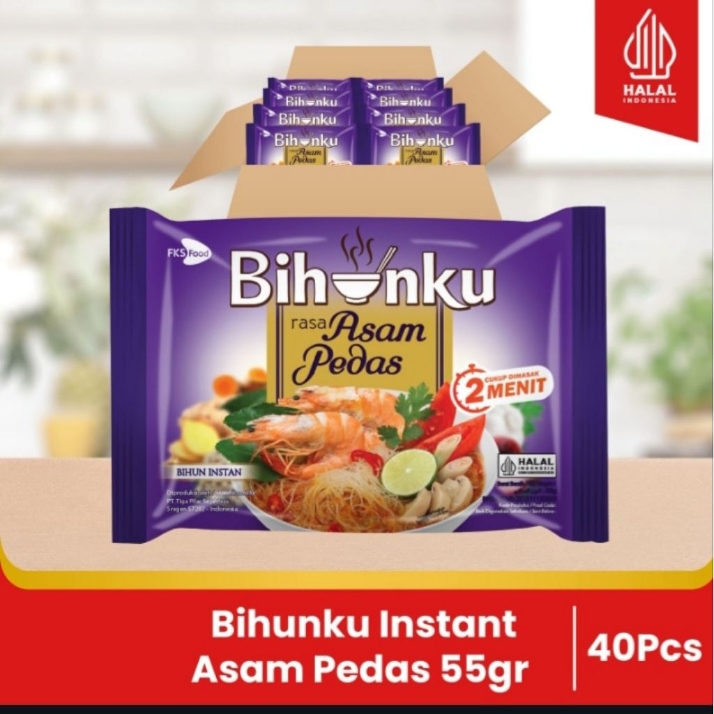 

nku Instan - Asam Pedas - 1 karton - 40 Pcs - 55gr