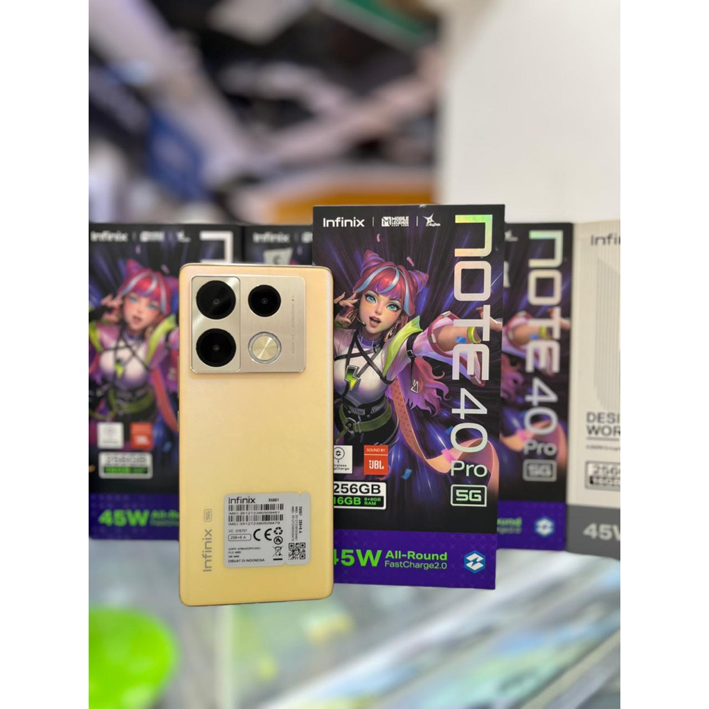 Infinix note 40 pro 5g 8/256 second fullset