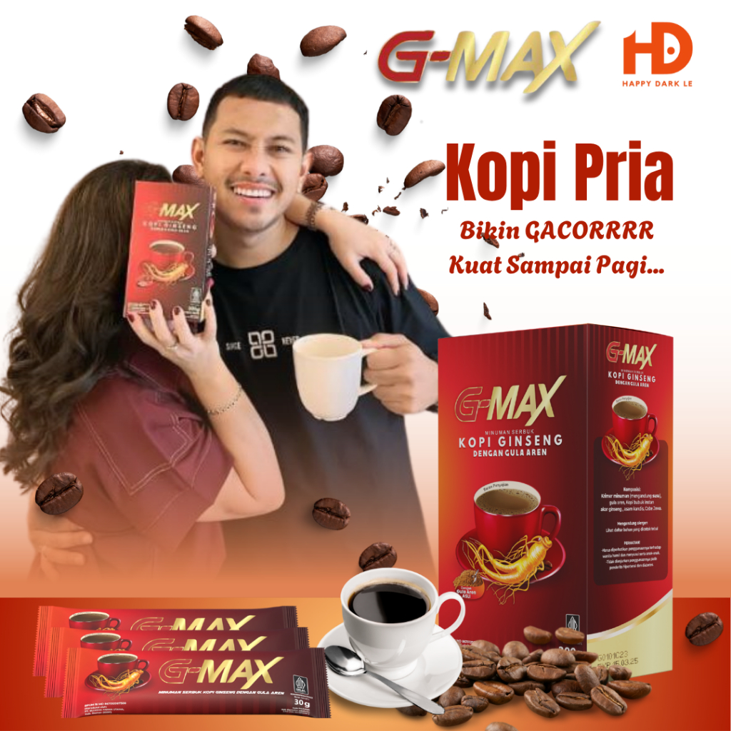 

KOPI G MAX ORIGINAL MINUMAN EXTRA GINGSENG 100% BPOM & HALAL - KOPI STAMINA PRIA TAHAN LAMA AMAN