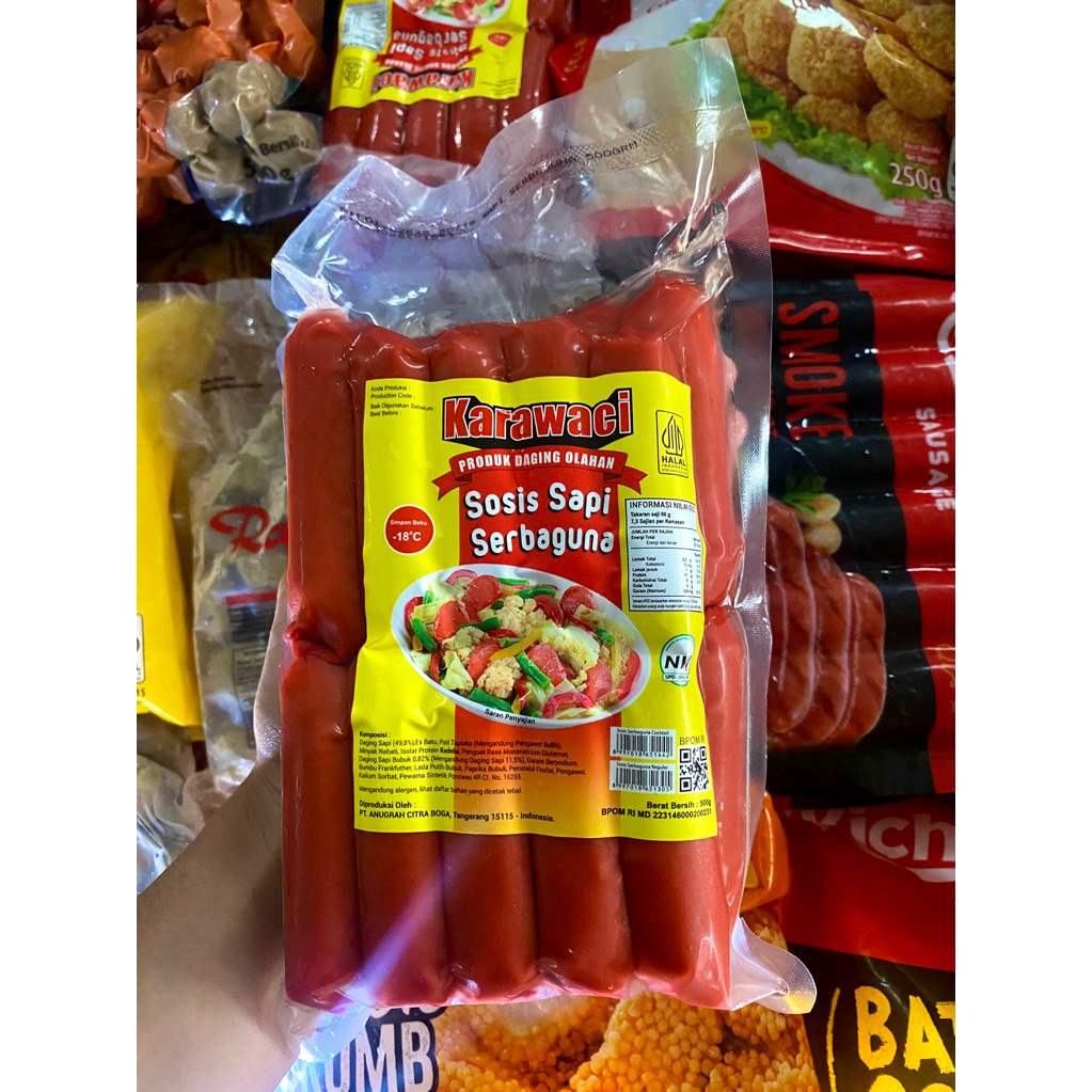 

KARAWACI Sosis Sapi Serbaguna 500gr / sosis sapi serbaguna frozen
