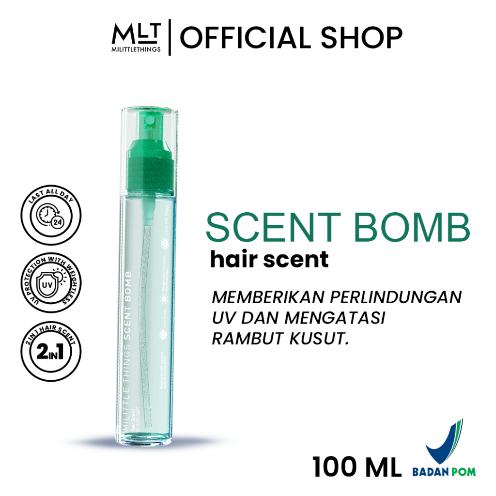 Milittle Things Scent Bomb 02 Daylight - Hair Scent Parfum Rambut UV Protection 100 ML | Perfume Vit