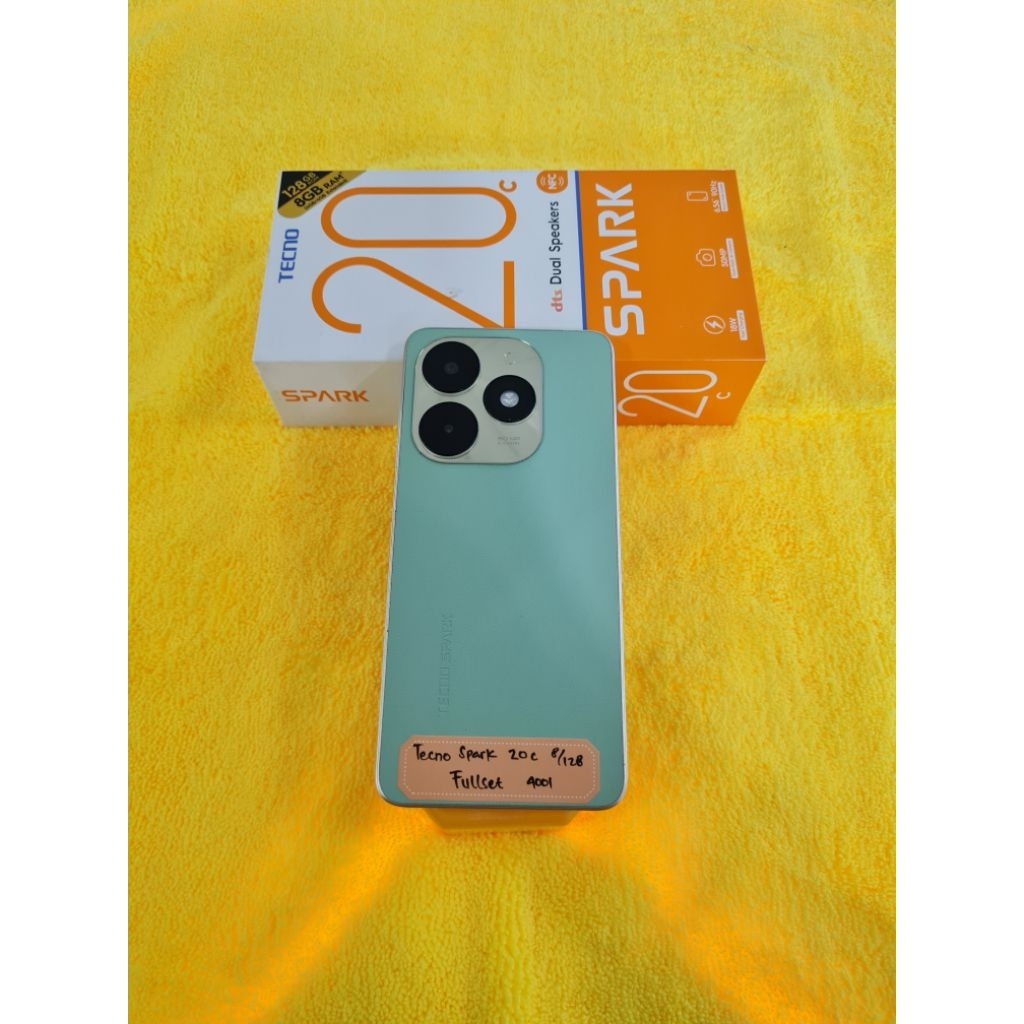 Tecno Spark 20C 8/128 4/128 Fullset Mulus No Minus