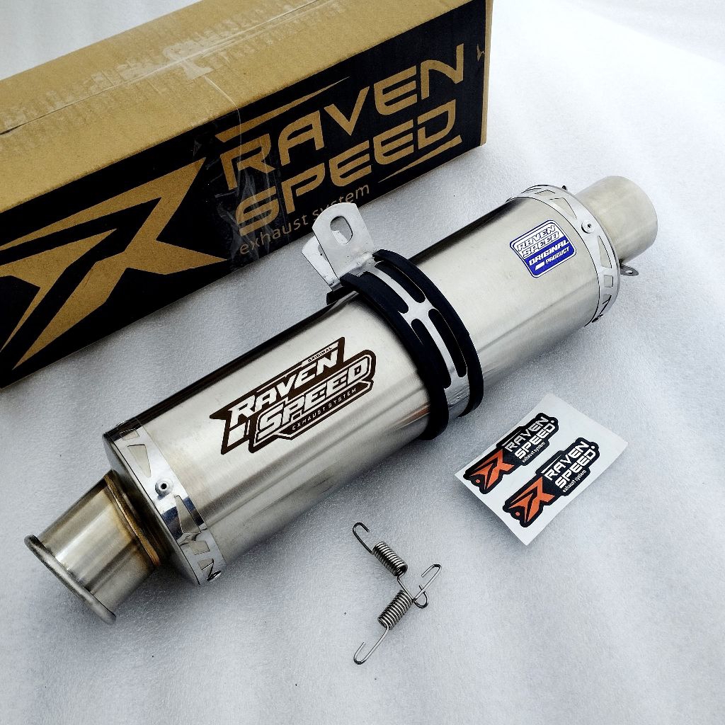 Knalpot Silincer Ngebas Adem Ori Raven Speed Silincer inlet 50 type bulat cincin