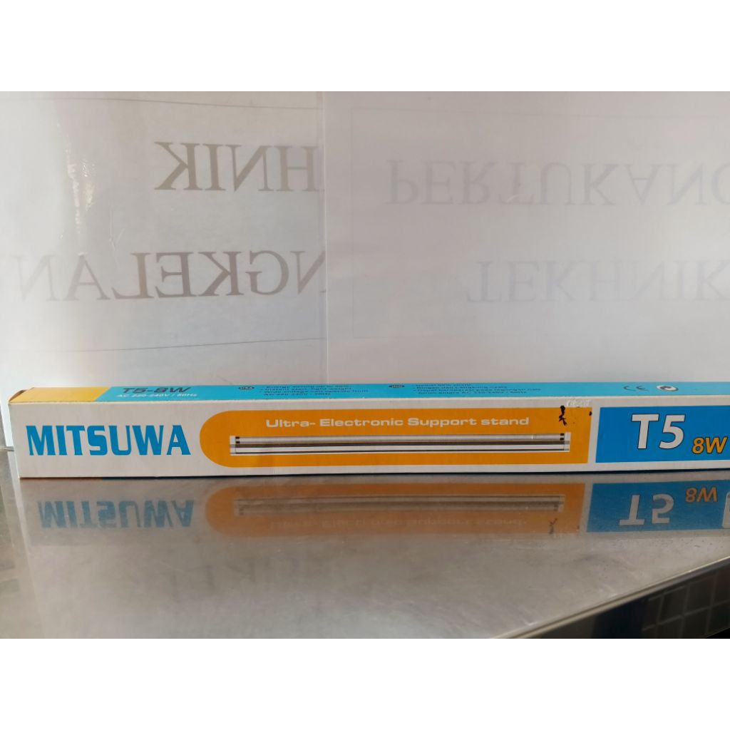 Lampu Set T5 Ultra Violet / Lampu Cek Uang - Mitsuwa 8watt