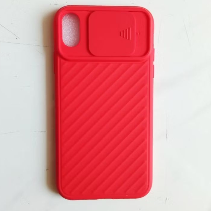 Casing Camera Protection Shockproof Phone XR Red Merah