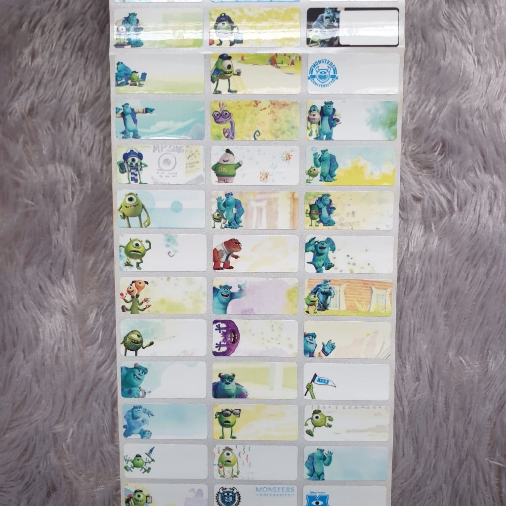 

STIKER NAMA WATERPROOF SIZE M/STIKER NAMA MOTIF/STIKER NAMA KARAKTER MONSTER/STIKER NAMA TERBARU