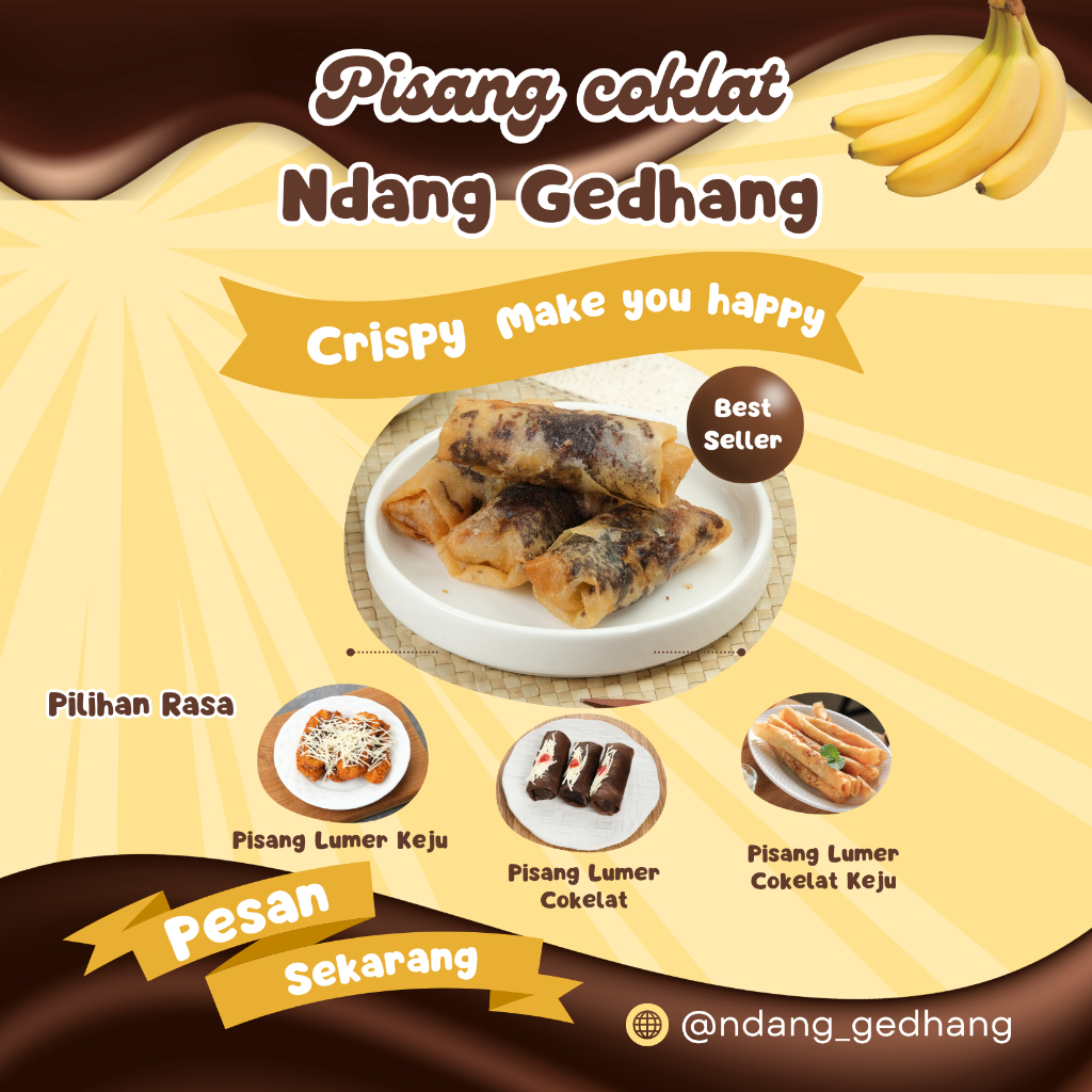 

Pisang Coklat Lumer Enak Surabaya